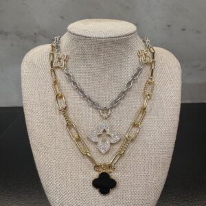 Black Clover Pendant Necklace